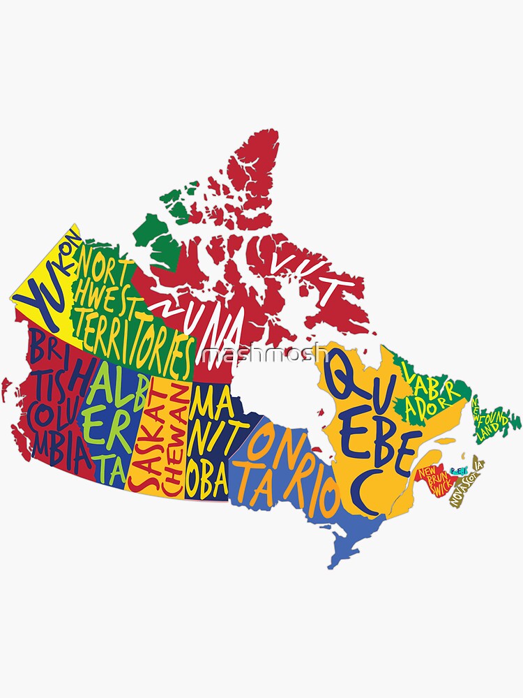 Line-art map of Canada
