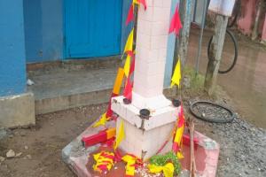 நவாலியில் மாவீரர் குட்டியின் நினைவிடம் மர்மநபர்களால் தாக்கப்பட்டது