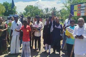 தையிட்டிக்கு எதிராக கவனயீர்ப்பு போராட்டம்