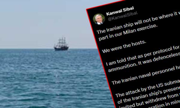 இந்தியாவின் அழைப்பின் பேரில் வந்த ஈரான் கப்பல் குறித்து இந்தியா கவலை!